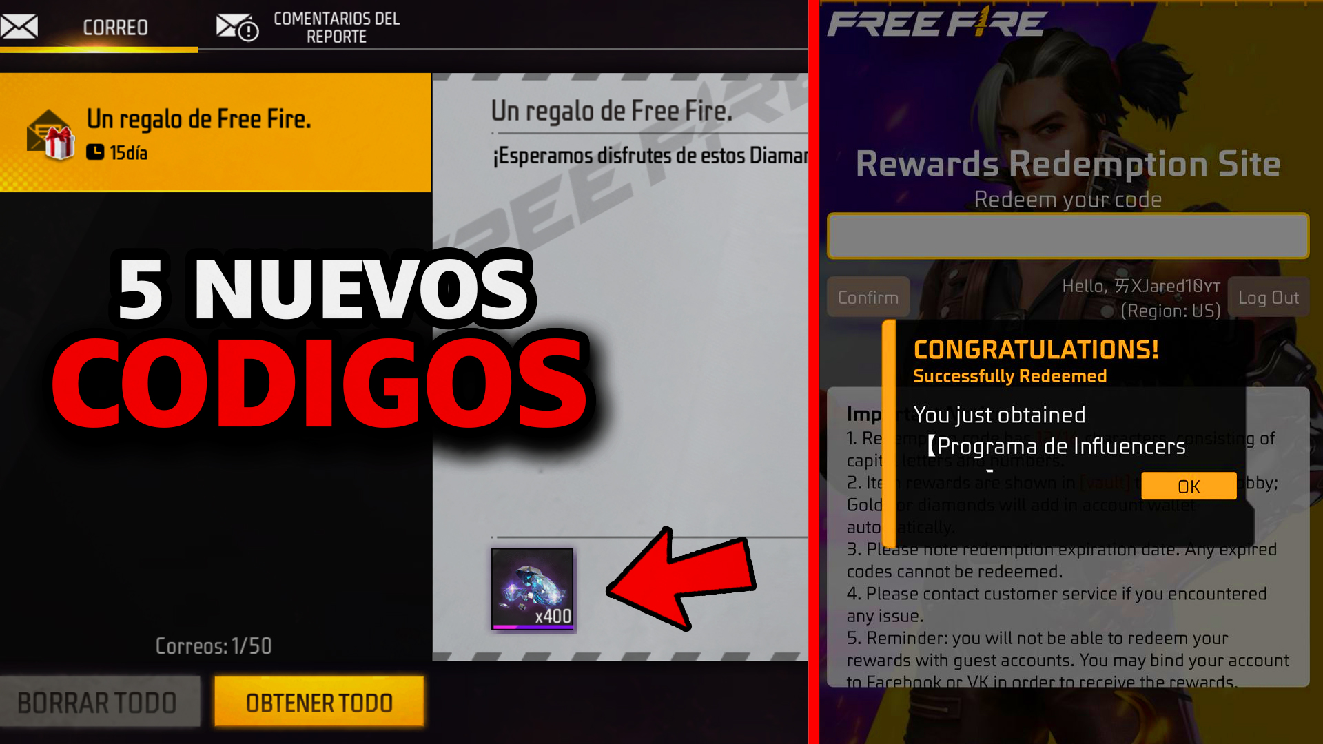 códigos de free fire región eeuu 2023