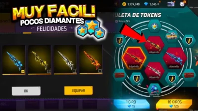 COMO CONSEGUIR las M1887 ELEMENTALES de la RULETA DE TOKENS en Free Fire 2024
